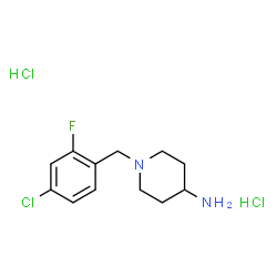 1-(4-Chloro-2-fluorobenzyl)piperidin-4-amine dihydrochloride structure