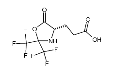 (S)-[2,2-bis(trifluoromethyl)-5-oxo-1,3-oxazolidin-4-yl]propionic acid Structure