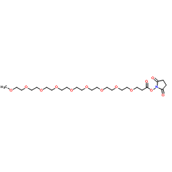 m-PEG8-CH2CH2-NHS ester结构式