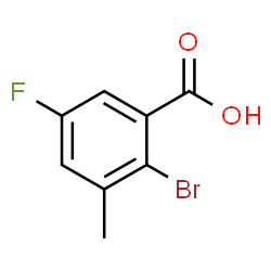 2-溴-5-氟-3-甲基苯甲酸结构式