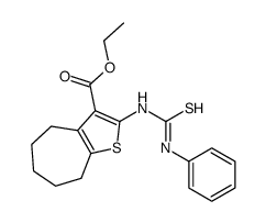 ethyl 2-(phenylcarbamothioylamino)-5,6,7,8-tetrahydro-4H-cyclohepta[b]thiophene-3-carboxylate Structure