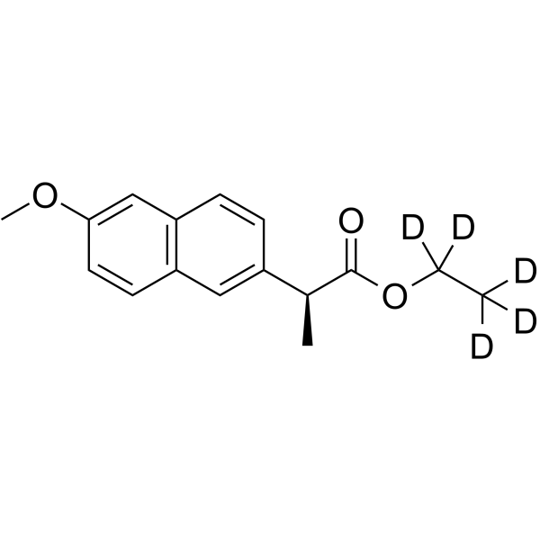 (S)-Naproxen ethyl ester-d5结构式