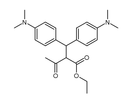 2-(bis(4-dimethylaminophenyl)methyl)-3-oxobutyric acid ethyl ester Structure