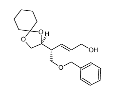 (R,E)-5-(benzyloxy)-4-((S)-1,4-dioxaspiro[4.5]decan-2-yl)pent-2-en-1-ol结构式