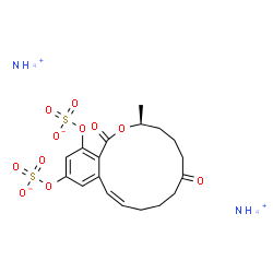 Zearalenone Disulfate Diammonium Salt Structure