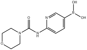 2-(Morpholine-4-ylformamido) pyridine-5-boric acid Structure