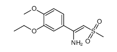 1-(3-ethoxy-4-methoxyphenyl)-2-(methylsulfonyl)ethenamine结构式