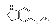 2,3-二氢-5-甲基硫代-1H-吲哚结构式