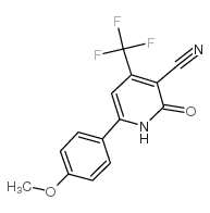 3-氰基-4-三氟甲基-6-(4-甲氧基苯基)-吡啶-2-酮结构式