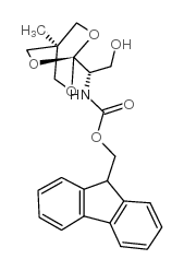 1-[N-FLUORENYLMETHOXYCARBONYL-(1S)-1-AMINO-2-HYDROXYETHYL]-4-METHYL-2,6,7-TRIOXABICYCLO[2.2.2]OCTANE结构式