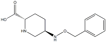 (2S,5R)-5-((苄氧基)氨基)哌啶-2-羧酸结构式