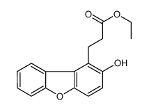 ethyl 3-(2-hydroxydibenzofuran-1-yl)propanoate结构式