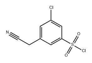 3-氯-5-(氰基甲基)苯磺酰氯结构式