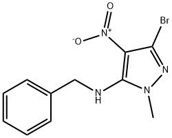 N-Benzyl-3-bromo-1-methyl-4-nitro-1H-pyrazol-5-amine Structure