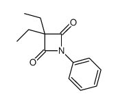 3,3-diethyl-1-phenylazetidine-2,4-dione结构式