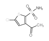 3-乙酰基-5-氯噻吩-2-磺酰胺结构式