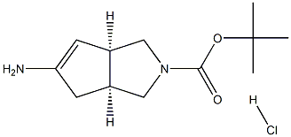 Cis-tert-Butyl 5-amino-3,3a,6,6a-tetrahydrocyclopenta[c]pyrrole-2(1H)-carboxylate hydrochloride Structure