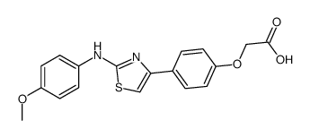 2-[4-[2-[(4-methoxyphenyl)amino]-1,3-thiazol-4-yl]phenoxy]acetic acid结构式