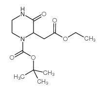 1-BOC-3-氧代哌嗪-2-乙酸乙酯结构式