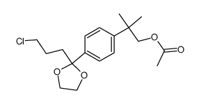 2-[4-(1-Ethylendioxo-4-chlorobutyl)phenyl]isobutyl acetate Structure
