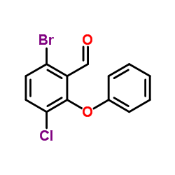 6-Bromo-3-chloro-2-phenoxybenzaldehyde structure