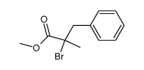 methyl 2-bromo-2-methyl-3-phenylpropionate结构式