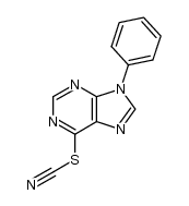 6-thiocyanato-9-phenyl-9H-purine结构式