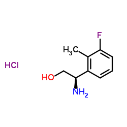 (R)-2-氨基-2-(3-氟-2-甲基苯基)乙醇盐酸盐结构式