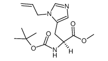 N(α)-tert-butoxycarbonyl-N(π)-allyl-L-histidine methyl ester Structure