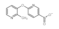 3-(5-硝基-2-吡嗪氧基)-2-甲基吡啶结构式