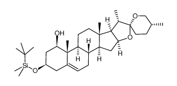 3β-O-tert-butyldimethylsilyl-(25R)-ruscogenin Structure