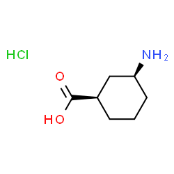 (1r,3s)-3-aminocyclohexanecarboxylic acid hydrochloride Structure