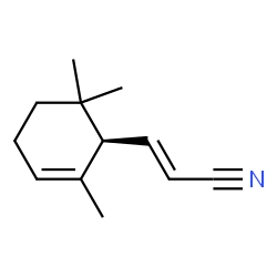 2-Propenenitrile,3-[(1R)-2,6,6-trimethyl-2-cyclohexen-1-yl]-(9CI)结构式
