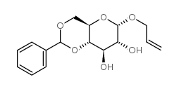 烯丙基-4,6-O-苯亚甲基-α-D-吡喃葡萄糖苷结构式