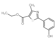 2-(3-羟基苯基)-4-甲基噻唑-5-羧酸乙酯结构式