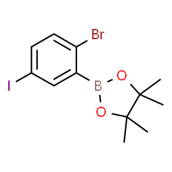 2-Bromo-5-iodophenylboronic acid pinacol ester Structure
