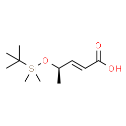 (R,E)-4-((叔丁基二甲基甲硅烷基)氧基)戊-2-烯酸结构式
