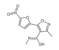 N,3-Dimethyl-5-(5-nitro-2-furyl)-4-isoxazolecarboxamide结构式