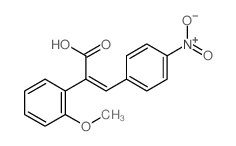 Benzeneacetic acid,2-methoxy-a-[(4-nitrophenyl)methylene]- Structure