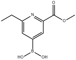 [2-(methoxycarbonyl)-6-ethylpyridin-4-yl]boronic acid Structure
