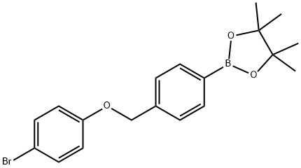 1,3,2-Dioxaborolane, 2-[4-[(4-bromophenoxy)methyl]phenyl]-4,4,5,5-tetramethyl-结构式
