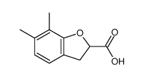 6,7-Dimethyl-2,3-dihydrobenzofuran-2-carboxylic acid结构式