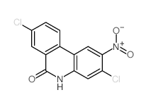 6(5H)-Phenanthridinone,3,8-dichloro-2-nitro-结构式