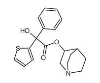 2-Hydroxy-2-phenyl-2-thien-2-ylacetic Acid 1-azabicyclo[2.2.2]oct-3(R)-yl Ester结构式