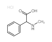 Benzeneacetic acid, a-(methylamino)-, hydrochloride(1:1) structure