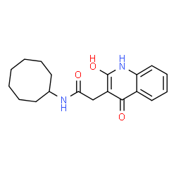N-cyclooctyl-2-(4-hydroxy-2-oxo-1,2-dihydroquinolin-3-yl)acetamide Structure