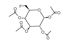 6-Fluoro-1-O,2-O,3-O,4-O-tetraacetyl-6-deoxy-β-D-glucopyranose结构式