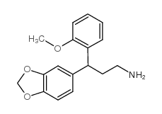 3-苯并[1,3]二氧杂环戊烯-5-基-3-(2-甲氧基-苯基)-丙胺结构式
