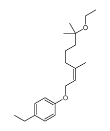 (E)-7-ethoxy-1-(4-ethylphenoxy)-3,7-dimethyl-oct-2-ene structure