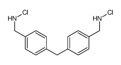 N-chloro-1-[4-[[4-[(chloroamino)methyl]phenyl]methyl]phenyl]methanamine Structure